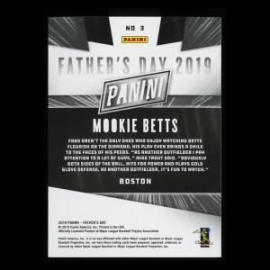 Mookie Betts 2019 Father's Day Red Sox