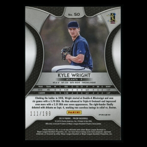 Kyle Wright 2019 Prizm Lime Green Donut Circles Braves 111/199