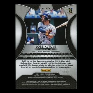 Jose Altuve 2019 Prizm Carolina Blue Astros