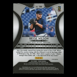 Bryse Wilson 2019 Prizm Cosmic Haze Braves