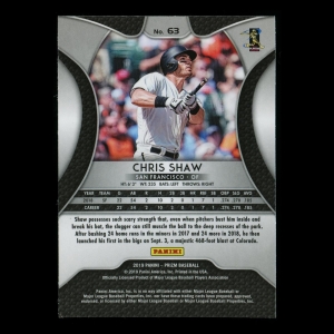 Chris Shaw RC 2019 Prizm Rookie Giants