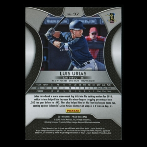 Luis Urias RC 2019 Prizm Rookie Padres