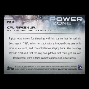 Cal Ripken Jr. 2019 Stadium Club Power Zone Orioles