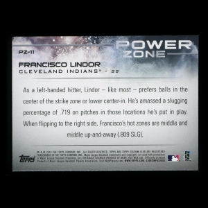 Francisco Lindor 2019 Stadium Club Power Zone Indians
