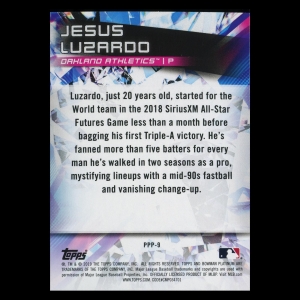 Jesus Luzardo 2019 Bowman Platinum Prismatic Prodigies Athletics