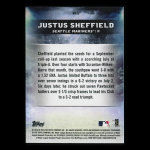 Justus Sheffield RC 2019 Bowman Platinum Renowned Rookie Mariners