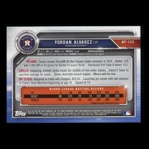 Yordan Alvarez 2019 Bowman Astros