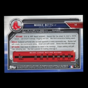 Mookie Betts 2019 Bowman Red Sox