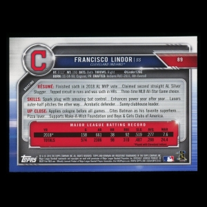 Francisco Lindor 2019 Bowman Indians