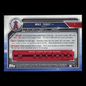 Mike Trout 2019 Bowman Angles