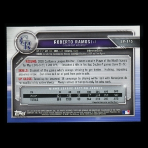 Roberto Ramos 2019 Bowman 1st  Bowman Rockies