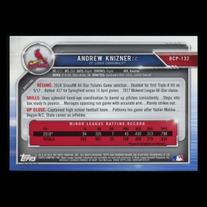 Andrew Knizner 2019 Bowman Chrome 1st  Bowman Cardinals