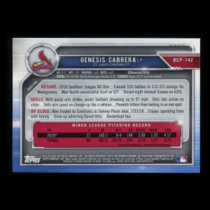 Genesis Cabrera 2019 Bowman Chrome 1st  Bowman Cardinals