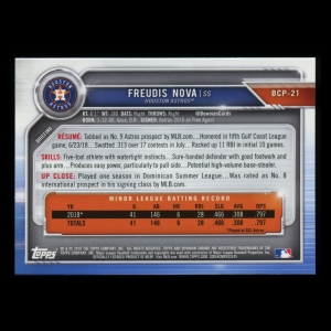 Fredudis Nova 2019 Bowman Chrome 1st  Bowman Astros