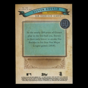 Steven Duggar RC 2019 Gypsy Queen Rookie Giants