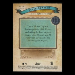 Kevin Newman RC 2019 Gypsy Queen Rookie Pirates