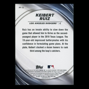 Keibert Ruiz 2019 Bowman Platinum Presence Dodgers