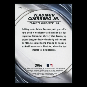 Vladimir Guerrero Jr. 2019 Bowman Platinum Presence Blue Jays