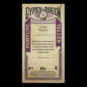 Luis Urias RC 2019 Gypsy Queen Fortune Teller Rookie Padres