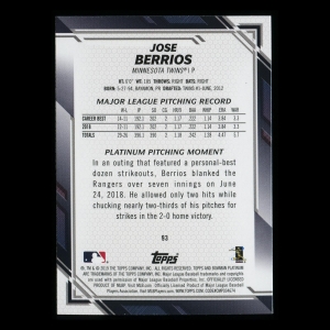 Joe Berrios 2019 Bowman Platinum Twins