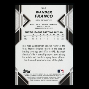 Wander Franco RC 2019 Bowman Platinum Rookie Rays
