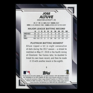 Jose Altuve 2019 Bowman Platinum Astros