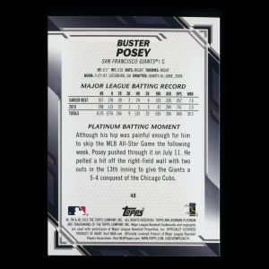 Buster Posey 2019 Bowman Platinum Giants