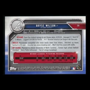 Bryse Wilson RC 2019 Bowman Rookie Braves