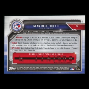 Sean Reid-Foley RC 2019 Bowman Rookie Blue Jays