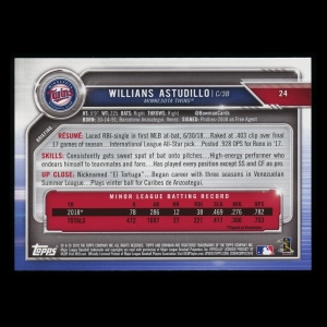 Willians Astudillo RC 2019 Bowman Rookie Twins