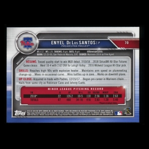 Enyel De Los Santos RC 2019 Bowman Rookie Phillies