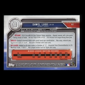 Dawel Lugo RC 2019 Bowman Rookie Tigers