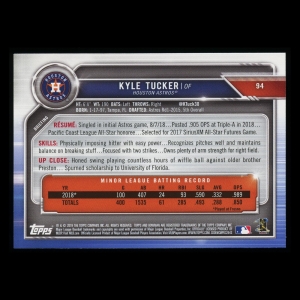 Kyle Tucker RC 2019 Bowman Rookie Astros