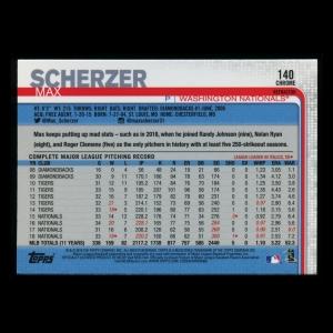 Max Scherzer 2019 Topps Chrome X-Fractor Nationals