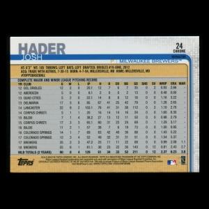 Josh Hader 2019 Topps Chrome X-Fractor Brewers