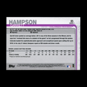 Garrett Hampson RC 2019 Topps Rookie Rockies