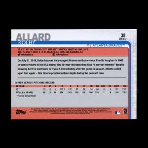Kolby Allard RC 2019 Topps Rookie Braves