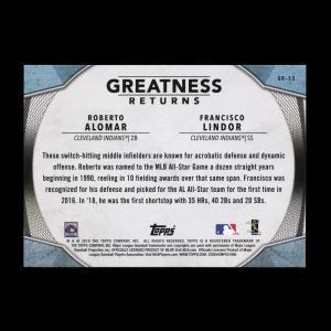 Roberto Alomar | Francisco Lindor 2019 Topps Greatness Returns Indians