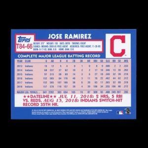 Jose Ramirez 2019 Topps 35th Anniversary '84 Retro Indians