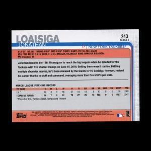 Jonathan Loaisiga RC 2019 Topps Rookie Yankees