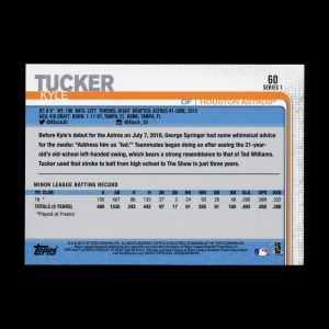 Kyle Tucker RC 2019 Topps Rookie Astros