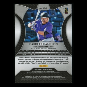 Garrett Hampson RC 2019 Prizm Rookie Rockies