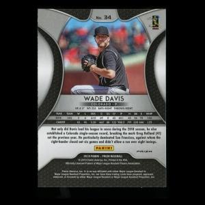 Wade Davis 2019 Prizm Blue Rockies