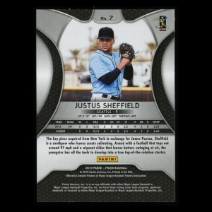 Justus Sheffield RC 2019 Prizm Rookie Mariners
