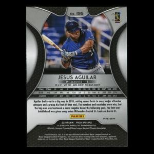 Jesus Aguilar 2019 Prizm Hyper Purple and Green Brewers