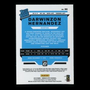 Darwinzon Hernandez RR 2019 Optic Rated Rookie Red Sox