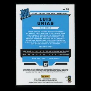 Luis Urias RR 2019 Optic Rated Rookie Padres