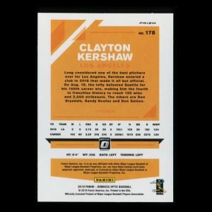 Clayton Kershaw 2019 Optic Blue Dodgers
