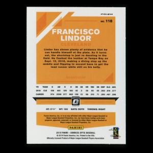 Francisco Lindor 2019 Optic Blue Indians