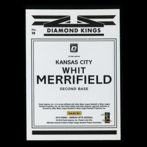Whit Merrifield 2019 Optic Diamond Kings Royals